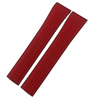 For Patek AQUANAUT Philippe 5164A 5167A Metal Pins Orange Brown Watch Belt Rubber Watchband 21mm Silicone Strap