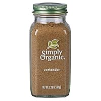 Simply Organic Ground Coriander Seed, Certified Organic | 2.29 oz | Pack of 4 | Coriandrum sativum L.