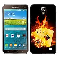 Good Phone Accessory // Hard Case Protective Plastic Cover Case for Samsung Galaxy Mega 2 // Cards Game Ace Poker Fire Symbol Hell