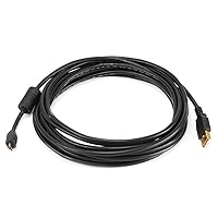 Monoprice USB 2.0 Type-A to Micro-B 5-Pin Cable - Male to Male, Compatible with Samsung Galaxy , Note , Android, LG , HTC One,Nexus, Tablets and More, 28/28AWG, 15 Feet, Black