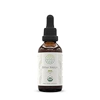 Bitter Melon B60 USDA Organic Tincture | Alcohol-Free Extract, High-Potency Herbal Drops | Certified Organic Bitter Melon (Momordica Charantia) Dried Fruit (2 oz)