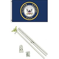 3'x5' US Navy Seal Polyester Flag and 6' Pole KIT