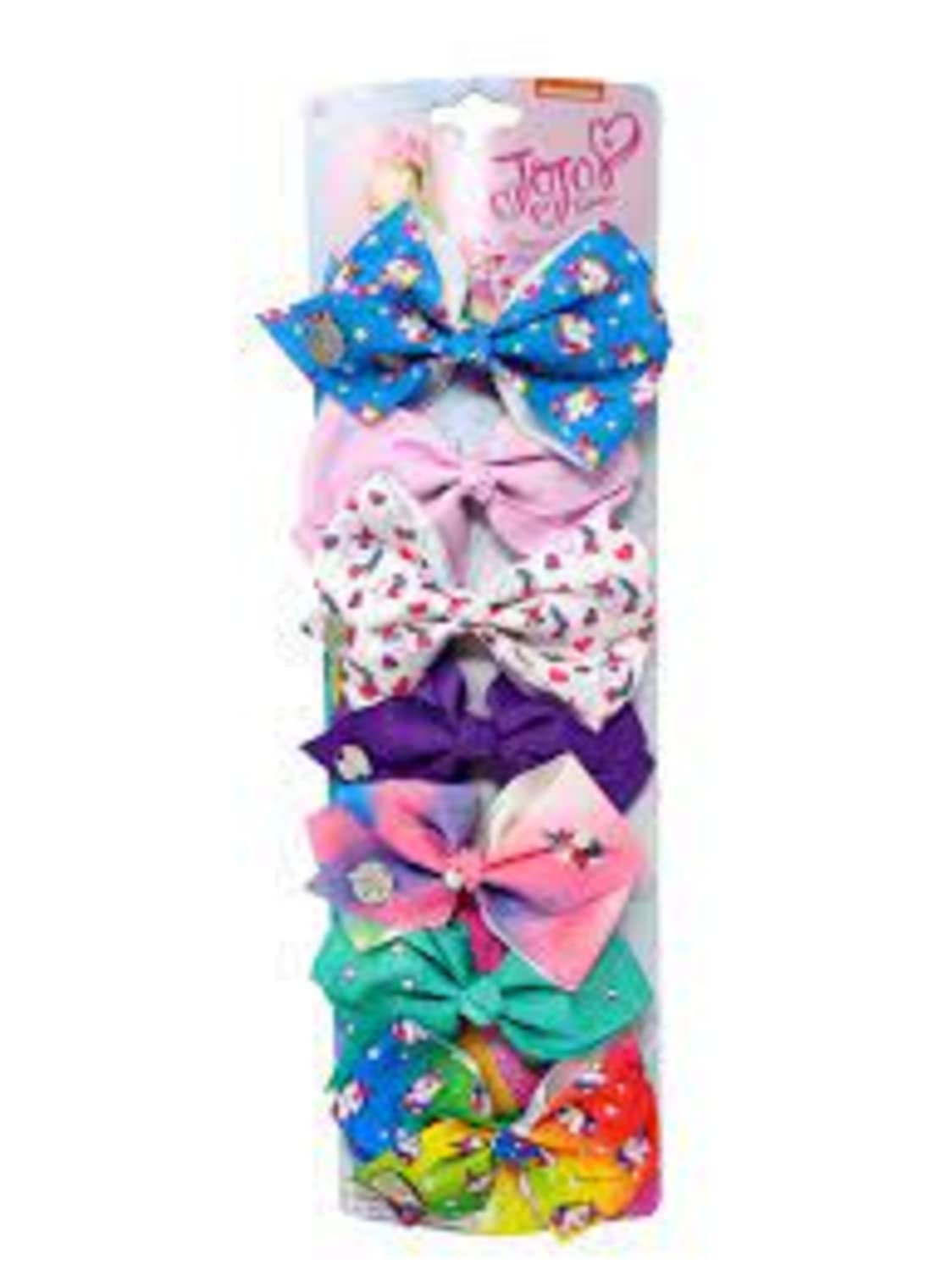 Jojo Siwa - Bow Gift Set - Hair Bows - Hairclip - 7 Pcs assorted hair bows set- Hair Accessories for Girls - Holidays Gift Set