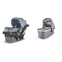UPPAbaby Mesa V2 Infant Car Seat/Easy Installation/Innovative & Bassinet, Gregory (Blue Melange/Silver)