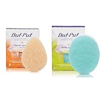 Buf-Puf Gentle Facial Sponge, Dermatologist Developed, Removes Deep Down Dirt & Makeup & Body Sponge, Bath Sponge, Dermatologist Developed, Cleanses Skin of Dirt, and Excess Oil