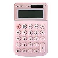 8 Digit Display Standard Function Calculator Small Portable Hand-held Calculator Solar Button Cell Dual Power Pink
