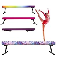 6FT Adjustable&Foldable Gymnastics Balance Beam,Home Gym Equipment,Easy Assembling and Storage,No Tool Require,for Kids Children Girls Training Ages 3-12