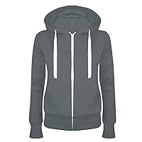 Women's Oversized Full Zip Hoodies Basic Lightweight Casual Y2K Fashion Sweatshirts Fall Trendy Jackets Streetwear