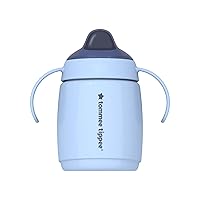 Tommee Tippee Superstar Trainer Sippy Cup for Toddlers, INTELLIVALVE 100% Leak-Proof & Shake-Proof | Antimicrobial Technology (10oz, 6+ Months, 1 Count), Blue