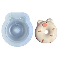 Lovely Pig Donuts Silicone Mold Delicious Doughnuts Dessert Molds for Chocolate Silicone Keychain Jewelry Making