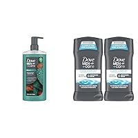DOVE MEN + CARE Body Wash Eucalyptus + Cedar Oil to Rebuild Skin in the Shower & Deodorant Stick Moisturizing Deodorant For 72-Hour Protection Clean Comfort Aluminum