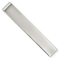 7.89mm Stainless Steel Engravable Polished Tie Bar Jewelry for Men