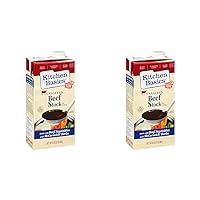 Kitchen Basics Unsalted Beef Stock, 32 fl oz (Pack of 2)