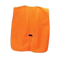 HME Highly Visible Blaze Orange All-Season Unisex 100% Polyester Hunting Safety Vest with Hook-and-Loop Closure & Open Sides
