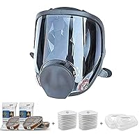 EROCK 27 in 1 Full Face Respirator,Anti-Fog Respiratory Supplies Wide Field of View,Suitable for Spray Paint, Coating, Chemical Industry, Welding