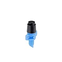 Raindrip 090JET010B, Micro Spray Jet, Quarter-Circle Pattern, Fan Spray, with 10-32 Threaded Inlet, Drip Irrigation Emitters for Drip Irrigation Gardening Systems, 10-Pack, Blue and Black