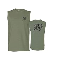 VICES AND VIRTUES American Second Amendment Rights Heart USA Men's Muscle Tank Sleeveles t Shirt