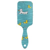 Air Cushion Hair Brush Cute Yellow Ducks Swimming Lake Blue Anti-static Massage Hair Comb Plastic Detangling Brushes for Women Girls Makes Hair Smooth