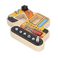Montessori Toy, Montessori Wooden Screw Board, Excavator Digger for Children 3 Years, Baby Toys, Toddler Toys, Toys for 1 2 3 4 5 6 Year Old, Learning Games, Toddler Gift, Baby Birthday Gift