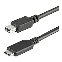 1m / 3.3ft USB-C to Mini DisplayPort Cable - 4K 60Hz - Black - USB 3.1 Type C to mDP Adapter (CDP2MDPMM1MB)