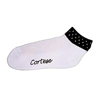 Womens Athletic Comfort Socks Black Polka Dots