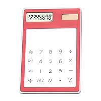 Reasonable Layout Calculator Clear LCD Display Transparent Durable Solar Power Supply 8-Digit Abs Plastic Comfortable Hand Feel Ideal for Home School Red