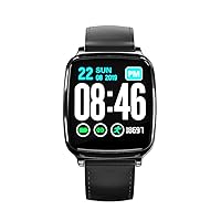 Men's Women's Sports IP67 Waterproof Smart Watch Fitness Tracker Neutral Watch with Heart Rate/Sleep Monitoring Step Counter Reminder（ for iOS and Android Phone） (Black)