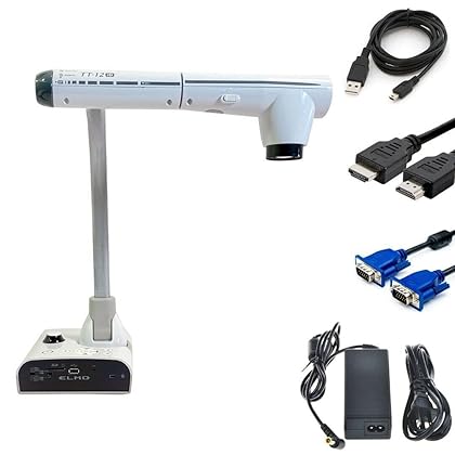 Elmo 1349 Model TT-12ID Interactive Document Camera, 96X Total Optical + Digital Zoom and 3.4MP CMOS Image Sensor, HDMI Input, White (CA-1034099816)