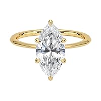 2 CT Marquise Cut Engagement Ring for Women Moissanite Diamond Ring Solitaire Halo Anniversary Promise Gift Her 925 Silver 10K/14K/18K Solid Gold Bridal Wedding Ring