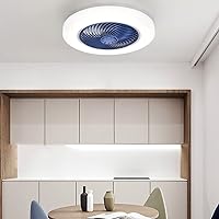52cm Smart Ceiling Fan with Lights Adjustable Speed Remote Control Ventilation Lamp LED Ceiling Light for Bedroom Living Room Children's Room Hidden Electric Fan Light