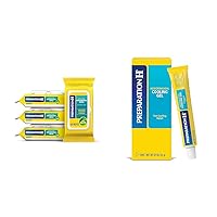 Preparation H Hemorrhoid Flushable Wipes with Witch Hazel Relief - 48 Count (4 Packs) + Cooling Gel with Aloe - 0.9 Oz Tube