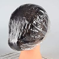100 Pcs Disposable Shower Caps Plastic Caps Waterproof Bath Shower Cap Anti-smoke Hair Mask Oil Cap