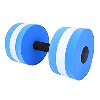 Water Dumbells,Foam Dumbbell, Aquatic Dumbells, Eco-Friendly Water Floating Dumbbell, Roundness Dumbbell, Aerobic Exercise Foam Dumbbell Hand Bar Exercises Equipment for Weight Loss [blue and white]