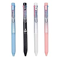 PapaBear The Three-Color all-in-one Gel Pen, 0.5mm, Red, Blue, and Black Ink, Ballpoint Pen 4-Pack