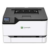 Lexmark CS331dw Laser Printer - Color - 26 ppm Mono / 26 ppm Color - 600 dpi Print - Automatic Duplex Print - Wireless LAN, White/Gray, Medium (40N9020)