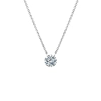 Lassaire in Motion Simulated Diamond Necklace, Platinum-Plated