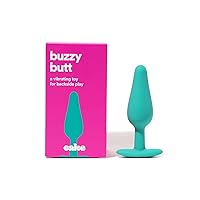 Hello Cake Buzzy Butt - Vibrating Plug for Backside Play - 10 Unique Vibrations - Features a Tapered Tip with Flared Handles - Made from Body Friendly Silicone - Rechargeable & Waterproof