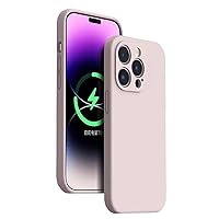 Case for iPhone 15 Pro Max/15 Pro/15 Plus/15, Genuine Liquid Silicone Case with Screen Lens Protection Ultra Thin Soft Anti-Fall Phone Cover,Pink,15 Pro Max''