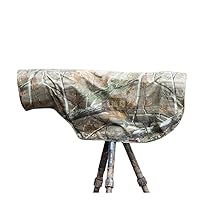 Camouflage Waterproof Rain Covers Raincoat for Camera and Lens Compatible with Canon Sony Nikon Sigma Tamron Fujifilm Olympus 300/400/500/600/800mm (Grass Camouflage, M)