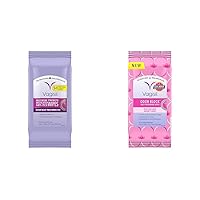 Wipes Anti-Itch Medicated Feminine Vaginal Wipes 20 Wipes & Odor Block Daily Freshening Wipes Feminine Hygiene 20 Wipes