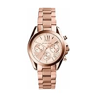 Michael Kors Women's Rose Gold-Tone Mini Bradshaw Watch