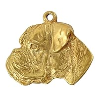 Exclusive Dog Necklace with Gold Plating 24ct - Handmade Masterpiece in an Elegant Case – Gold-Plated Dog Necklaces for Men and Women – Boxer uncropped