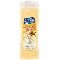 Suave Essentials Body Wash For Moisturized & Pampered Skin, Milk and Honey with Vitamin E 15 oz, Pack of 6