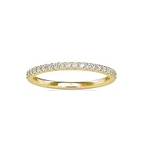 VVS Certified Diamond Band Ring 10K White/Yellow/Rose Gold 0.19 Carat Natural Diamond With Eternity Ring, Anniversary Ring