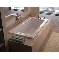 Venzi Villa 42 x 72 Rectangular Soaking Bathtub with Reversible Drain By Atlantis