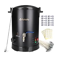 TOAUTO WMF-8L Large Wax Melter for Candle Making, Electric Wax Melting Container Holds 8L Melted Wax with Heating Core Spout & Bottom Design for Commercial Candle Business