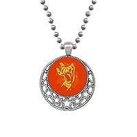Buddhist Lotus Fingerprint Mudra Motion Necklaces Pendant Retro Moon Stars Jewelry