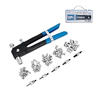 KUNTEC 86pcs Rivet Nut Tool Kit Blind Rivet Nut Hand Riveter Wrench Threaded Insert Rivet Nutsert M3/M4/M5/M6/M8