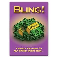 Uncle Pokey Birthday Card - Birthday Fund Raiser - Humorous Full Color Art on 100 pound paper with envelope folding to 5