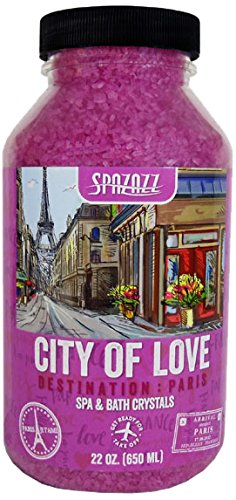 Spazazz SZCPA SPZ-301 Paris City of Love Destination Crystals Container, 22 oz. Aromatherapy, Fuscia